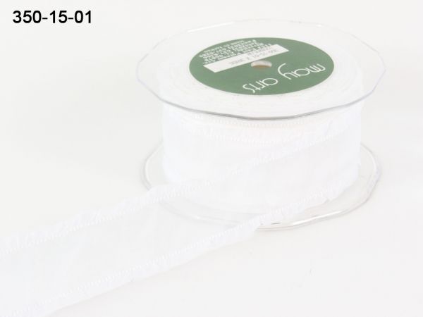 Ruban transparent  volant BLANC large